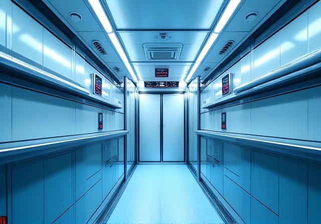 Refrigerated freight truck interior